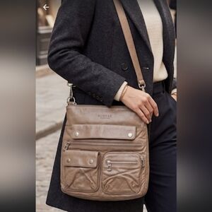 🤑24hPromo🤑RUDSAK Beige Leather Crossbody Bag